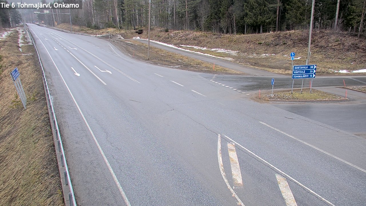 Weather Camera Image Väg 6 Tohmajärvi, Onkamo, Tohmajärvi, Pohjois-Karjala