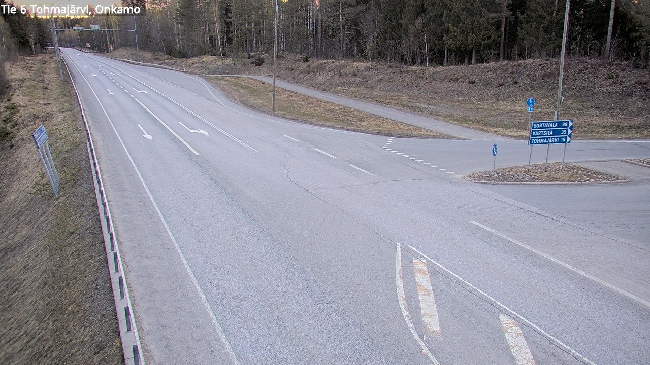Weather Camera Image Väg 6 Tohmajärvi, Onkamo, Tohmajärvi, Pohjois-Karjala