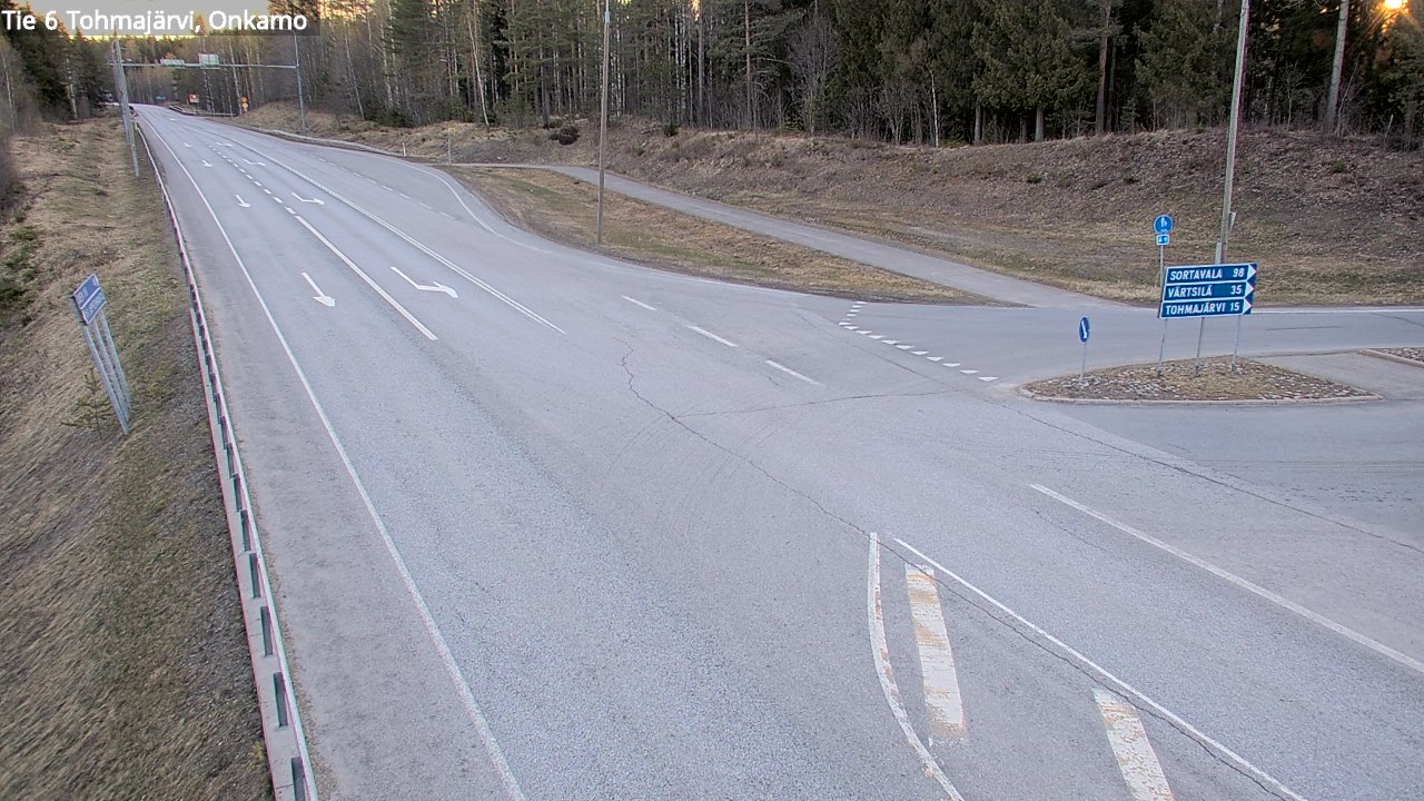 Weather Camera Image Väg 6 Tohmajärvi, Onkamo, Tohmajärvi, Pohjois-Karjala