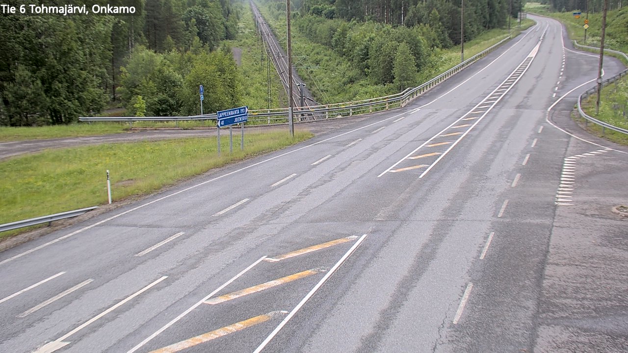 Weather Camera Image Väg 6 Tohmajärvi, Onkamo, Tohmajärvi, Pohjois-Karjala