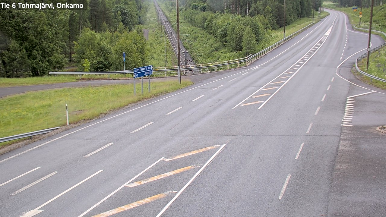 Weather Camera Image Väg 6 Tohmajärvi, Onkamo, Tohmajärvi, Pohjois-Karjala