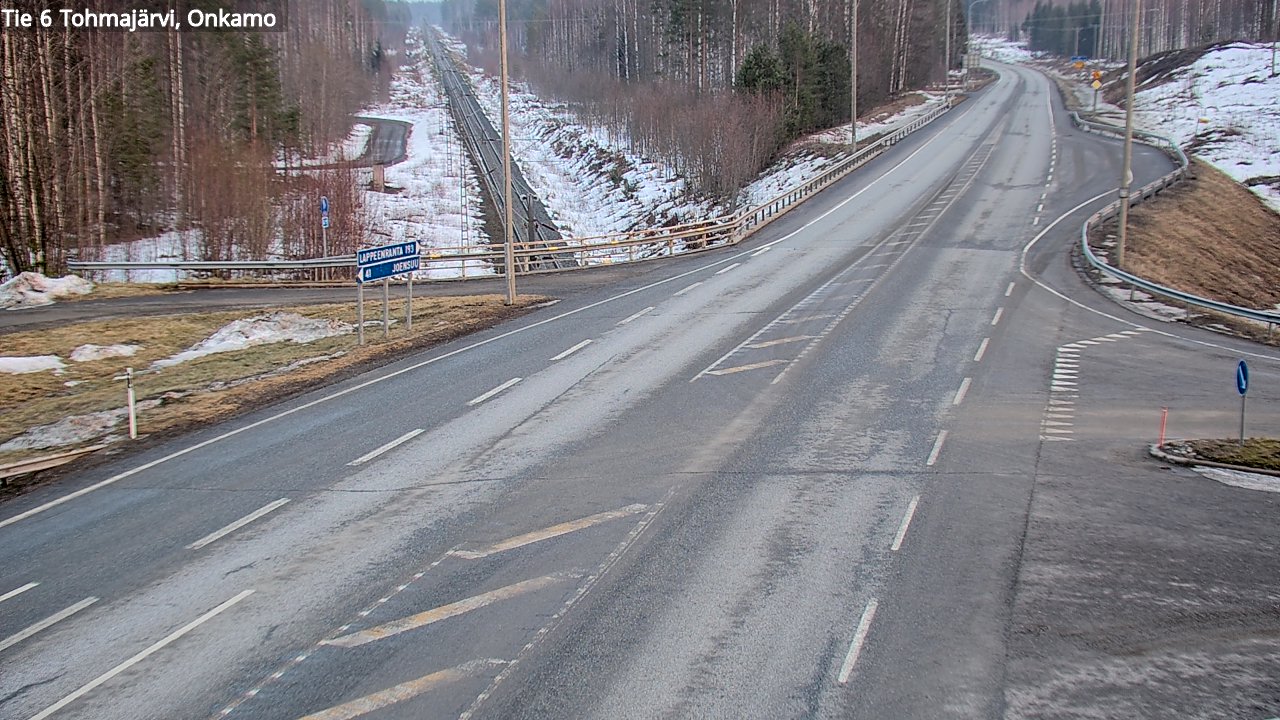 Weather Camera Image Väg 6 Tohmajärvi, Onkamo, Tohmajärvi, Pohjois-Karjala