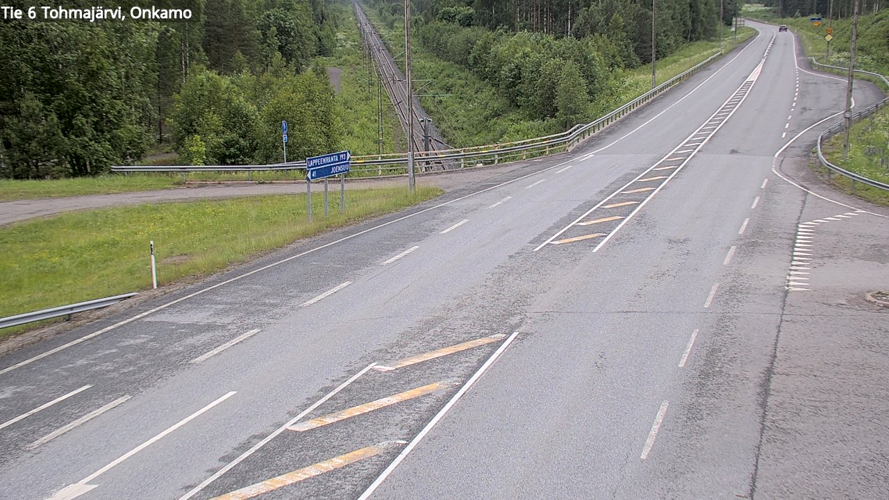 Weather Camera Image Väg 6 Tohmajärvi, Onkamo, Tohmajärvi, Pohjois-Karjala