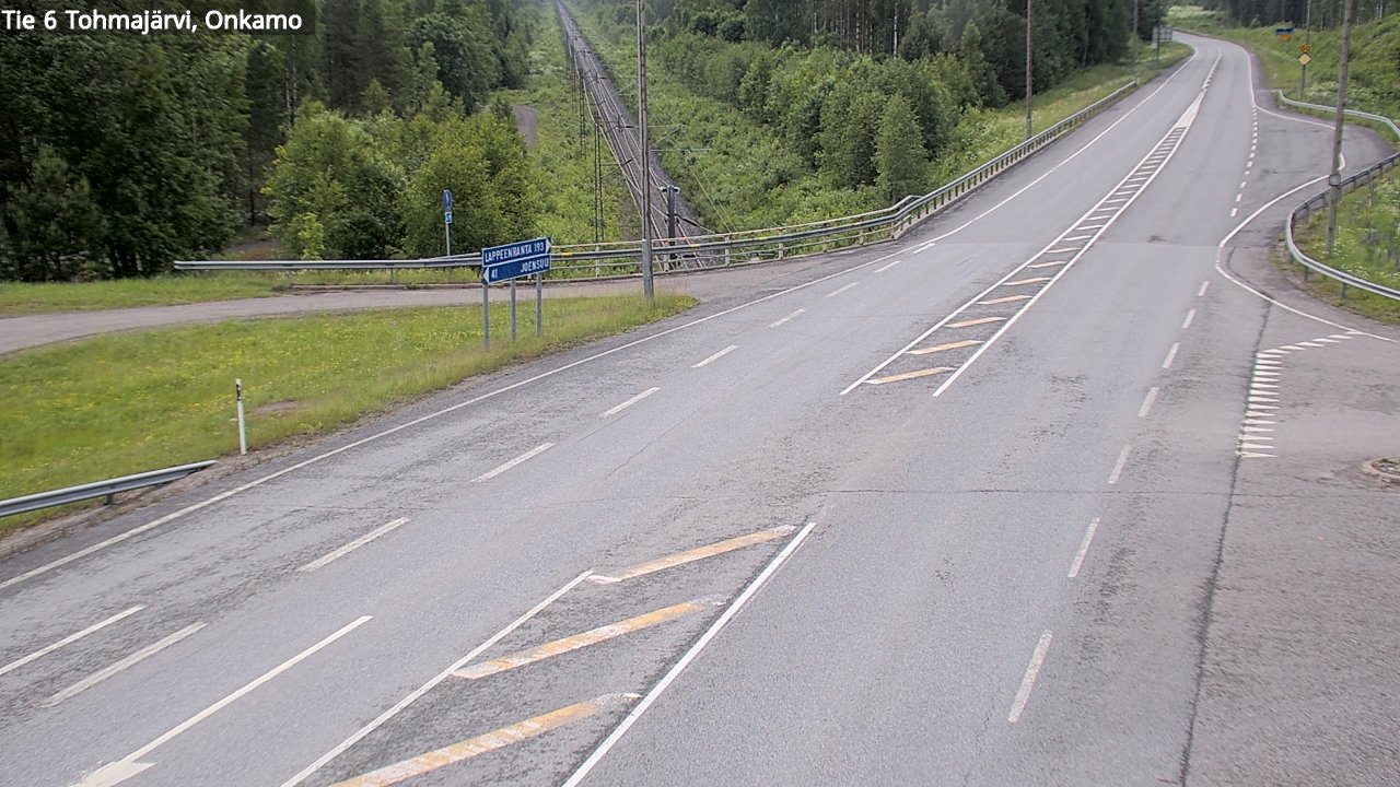 Weather Camera Image Väg 6 Tohmajärvi, Onkamo, Tohmajärvi, Pohjois-Karjala