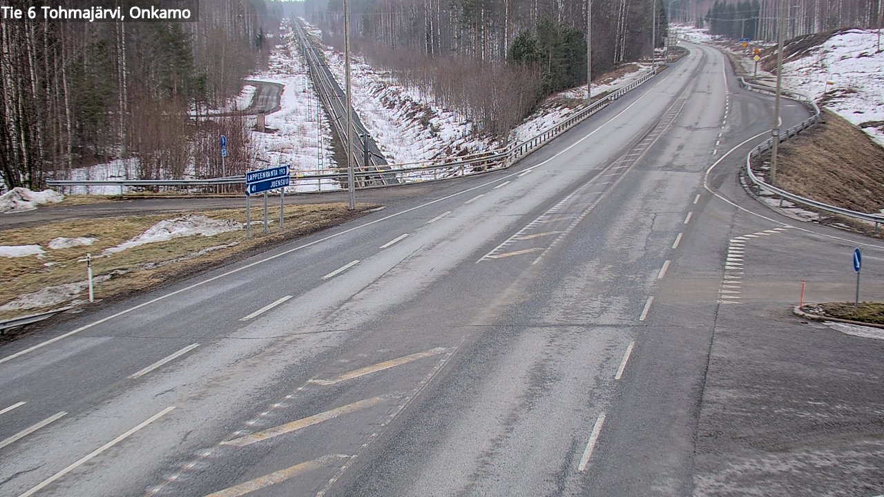 Weather Camera Image Väg 6 Tohmajärvi, Onkamo, Tohmajärvi, Pohjois-Karjala