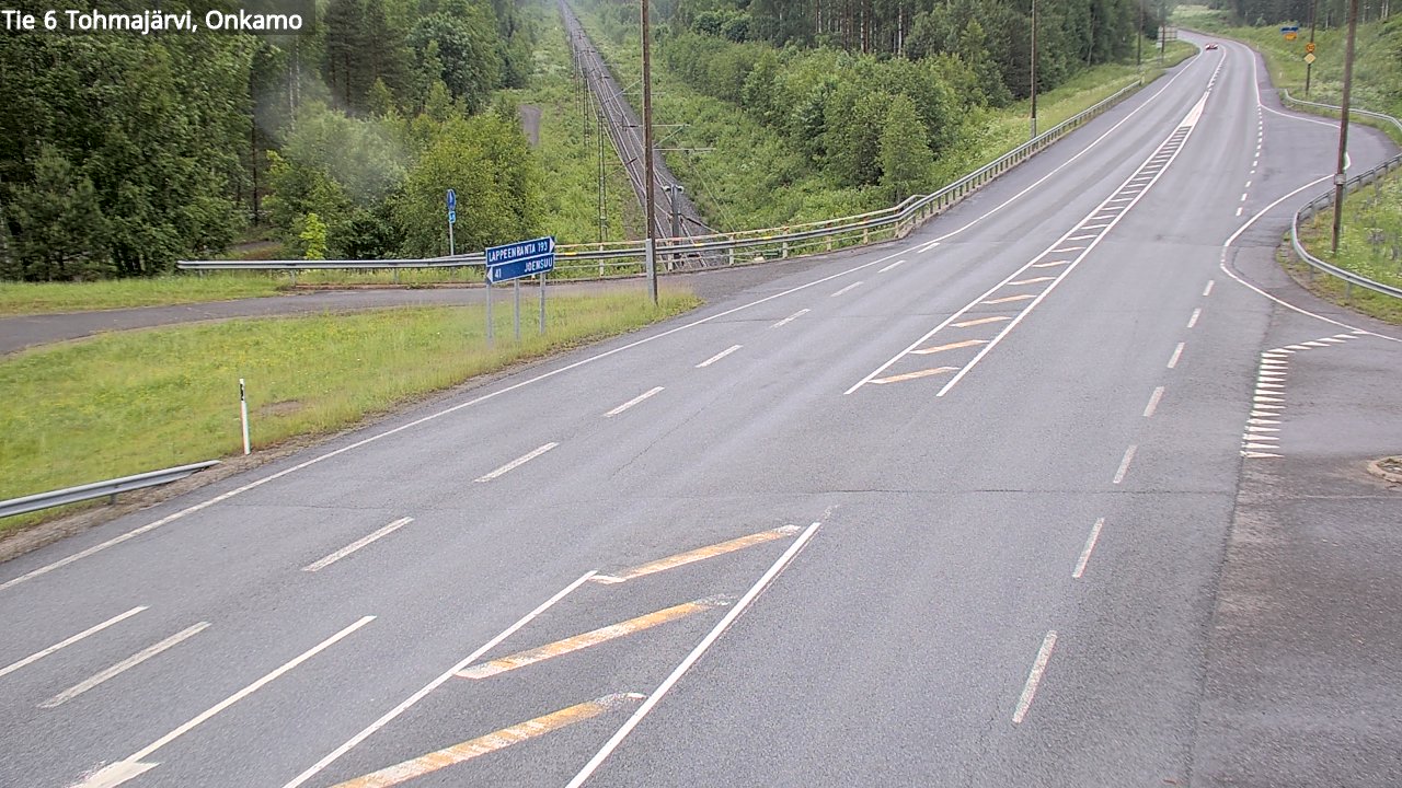 Weather Camera Image Väg 6 Tohmajärvi, Onkamo, Tohmajärvi, Pohjois-Karjala