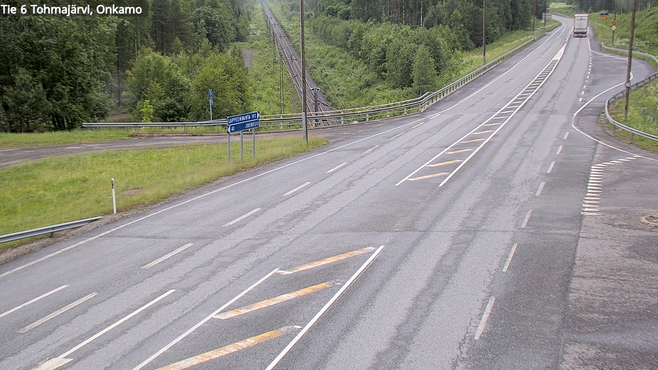 Weather Camera Image Väg 6 Tohmajärvi, Onkamo, Tohmajärvi, Pohjois-Karjala
