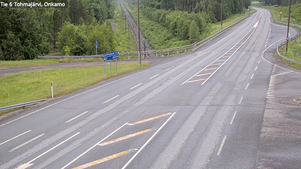 Weather Camera Image Väg 6 Tohmajärvi, Onkamo, Tohmajärvi, Pohjois-Karjala
