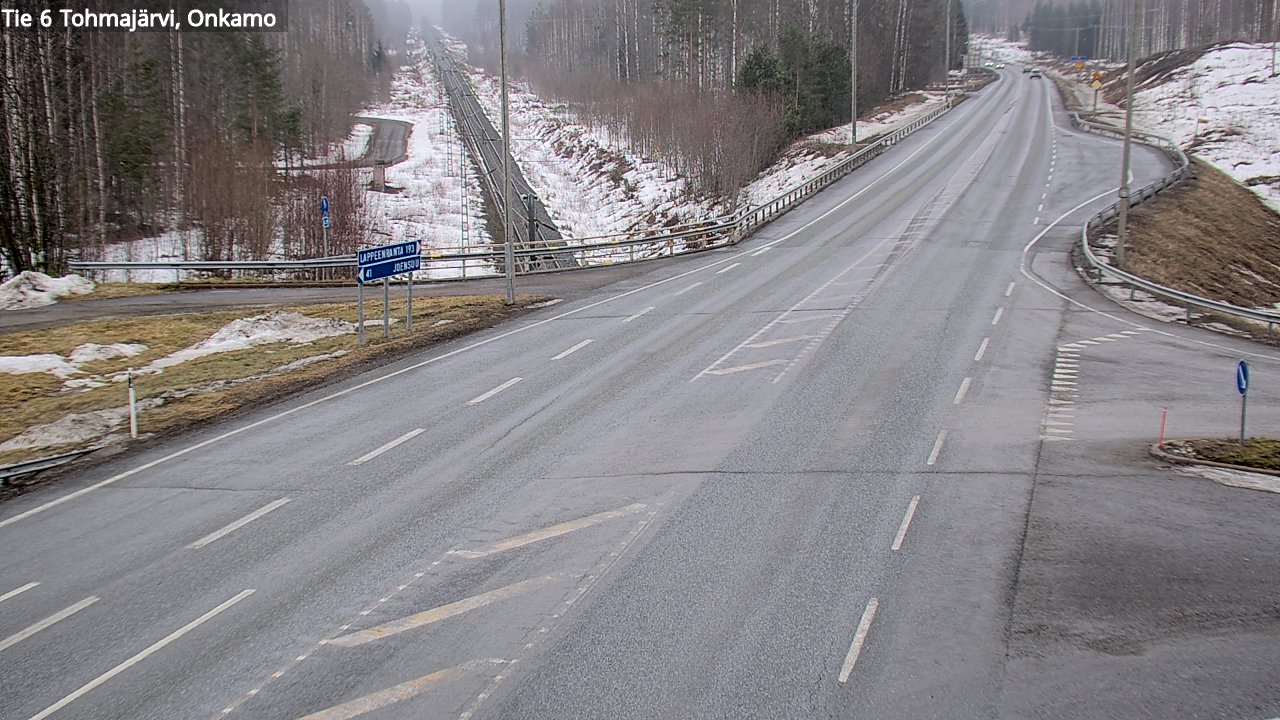 Weather Camera Image Road 6 Tohmajärvi, Onkamo, Tohmajärvi, Pohjois-Karjala