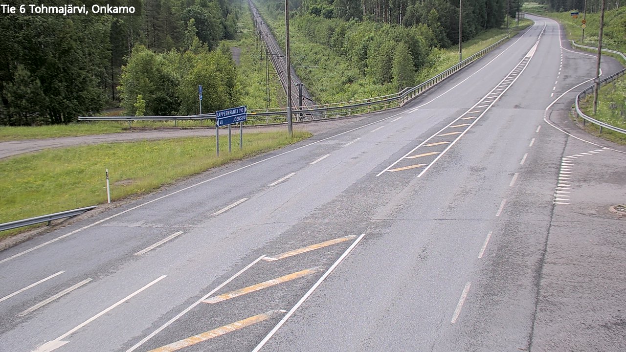 Weather Camera Image Väg 6 Tohmajärvi, Onkamo, Tohmajärvi, Pohjois-Karjala
