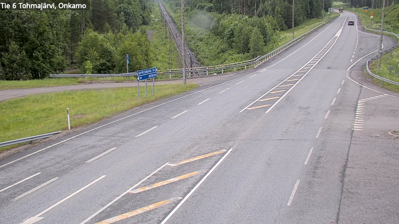 Weather Camera Image Väg 6 Tohmajärvi, Onkamo, Tohmajärvi, Pohjois-Karjala