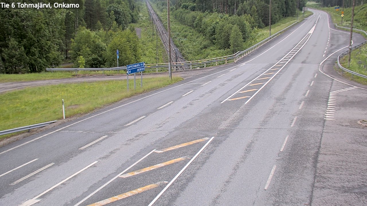 Weather Camera Image Väg 6 Tohmajärvi, Onkamo, Tohmajärvi, Pohjois-Karjala