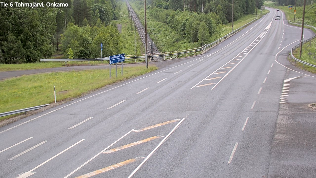 Weather Camera Image Väg 6 Tohmajärvi, Onkamo, Tohmajärvi, Pohjois-Karjala
