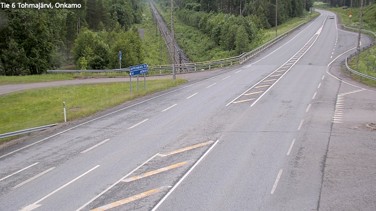 Weather Camera Image Väg 6 Tohmajärvi, Onkamo, Tohmajärvi, Pohjois-Karjala
