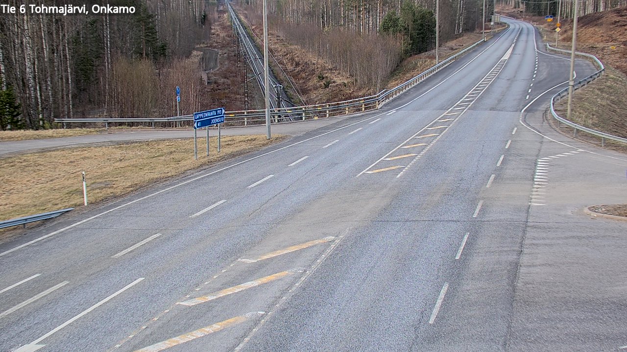 Weather Camera Image Väg 6 Tohmajärvi, Onkamo, Tohmajärvi, Pohjois-Karjala