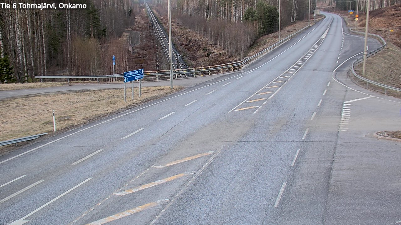 Weather Camera Image Väg 6 Tohmajärvi, Onkamo, Tohmajärvi, Pohjois-Karjala