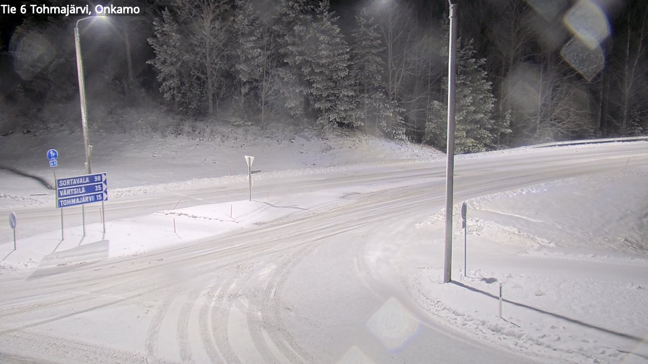 Weather Camera Image Väg 6 Tohmajärvi, Onkamo, Tohmajärvi, Pohjois-Karjala