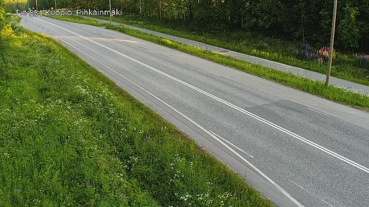 Weather Camera Image Road 551 Kuopio, Pihkainmäki, Kuopio, Pohjois-Savo