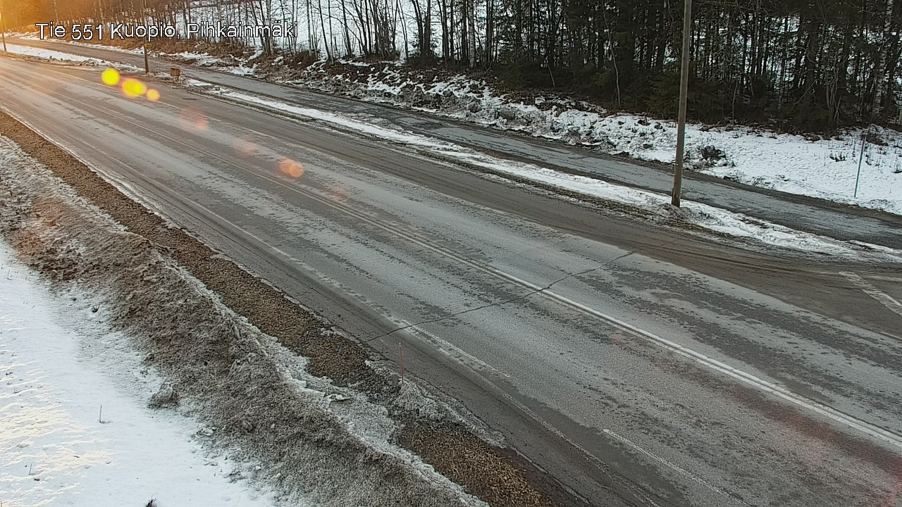 Weather Camera Image Road 551 Kuopio, Pihkainmäki, Kuopio, Pohjois-Savo