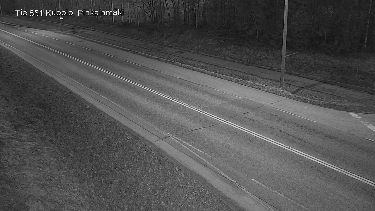 Weather Camera Image Road 551 Kuopio, Pihkainmäki, Kuopio, Pohjois-Savo