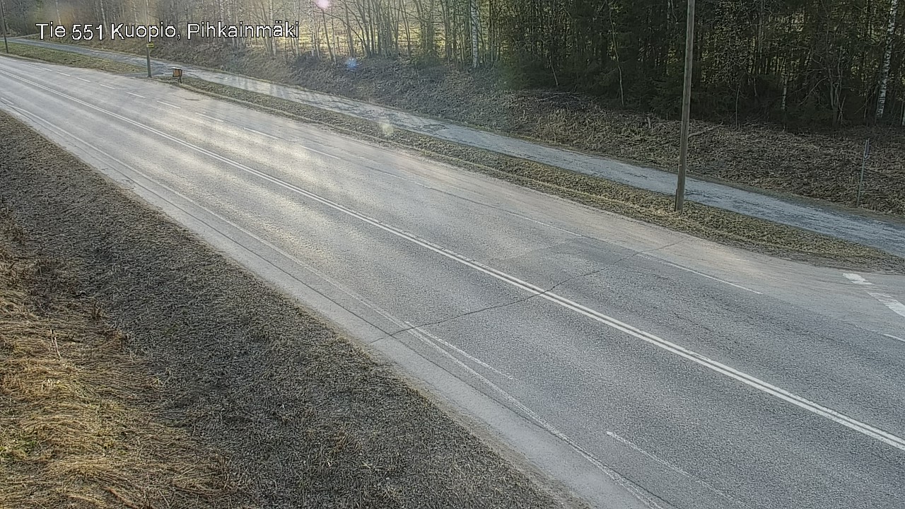 Weather Camera Image Road 551 Kuopio, Pihkainmäki, Kuopio, Pohjois-Savo