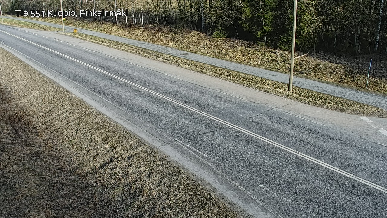 Weather Camera Image Väg 551 Kuopio, Pihkainmäki, Kuopio, Pohjois-Savo
