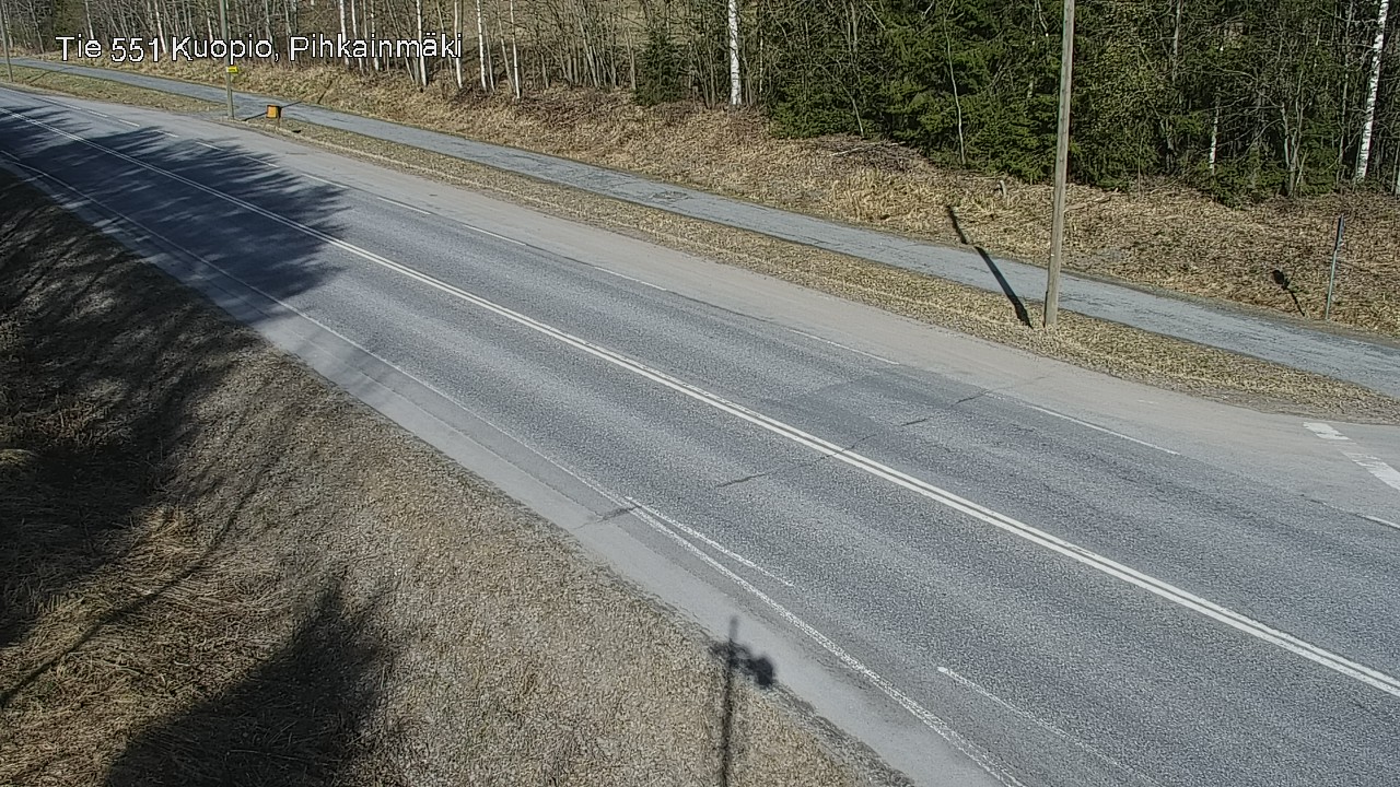 Weather Camera Image Road 551 Kuopio, Pihkainmäki, Kuopio, Pohjois-Savo