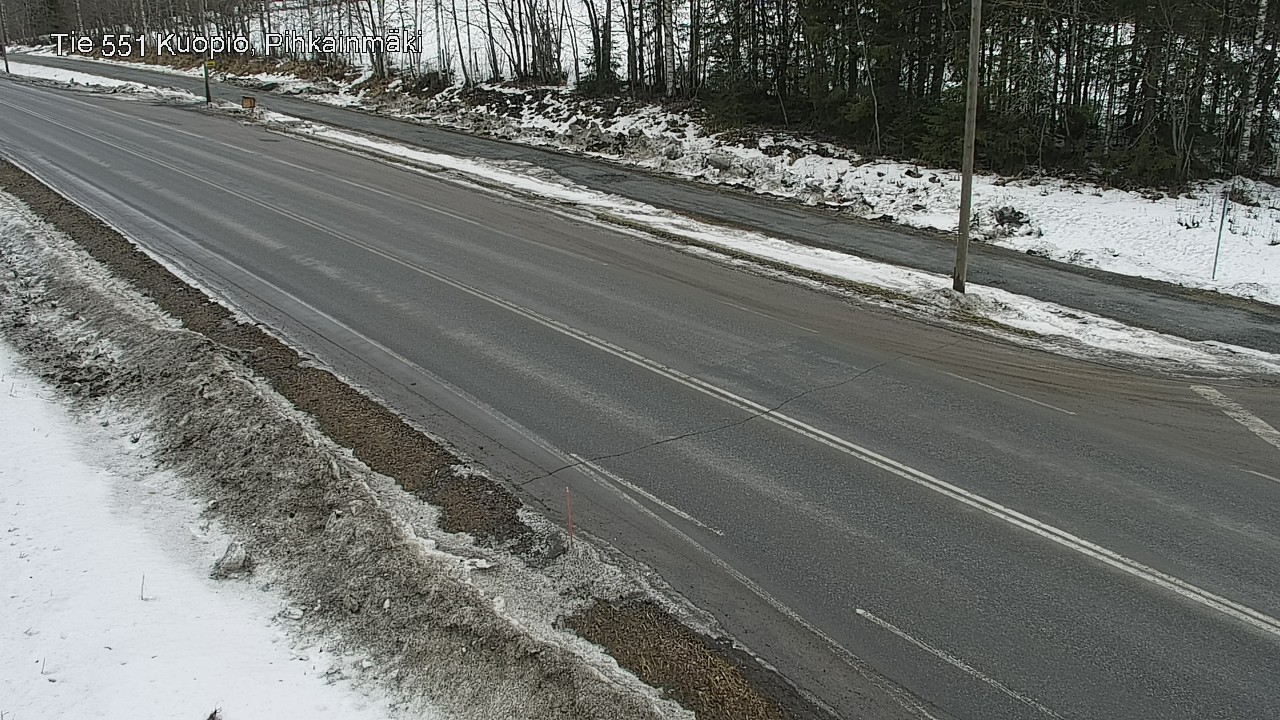 Weather Camera Image Väg 551 Kuopio, Pihkainmäki, Kuopio, Pohjois-Savo