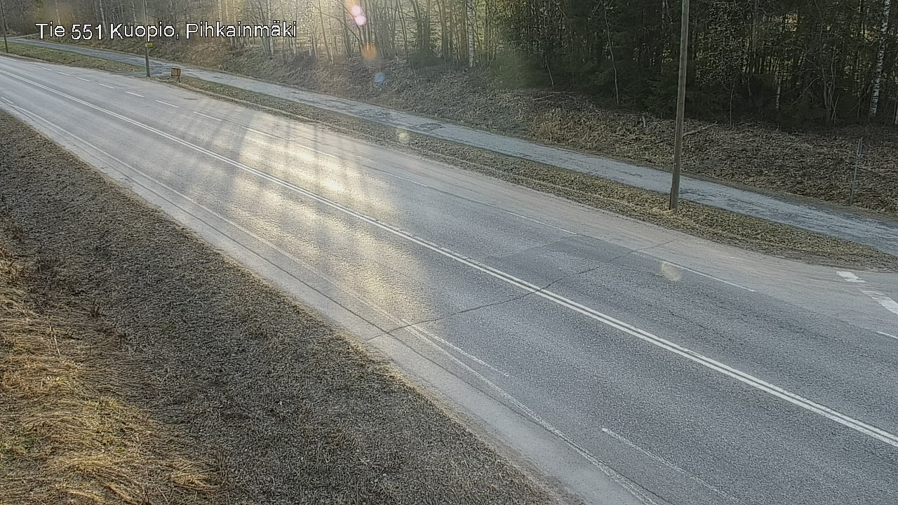 Weather Camera Image Road 551 Kuopio, Pihkainmäki, Kuopio, Pohjois-Savo