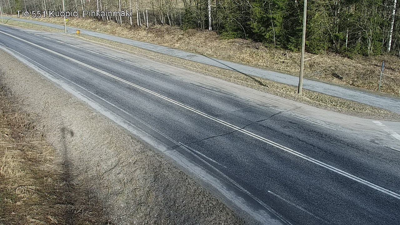 Weather Camera Image Road 551 Kuopio, Pihkainmäki, Kuopio, Pohjois-Savo