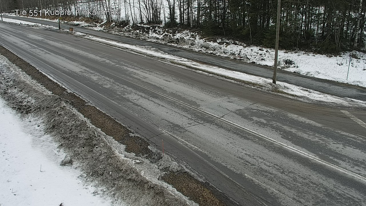 Weather Camera Image Väg 551 Kuopio, Pihkainmäki, Kuopio, Pohjois-Savo