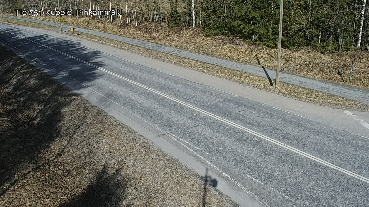 Weather Camera Image Road 551 Kuopio, Pihkainmäki, Kuopio, Pohjois-Savo