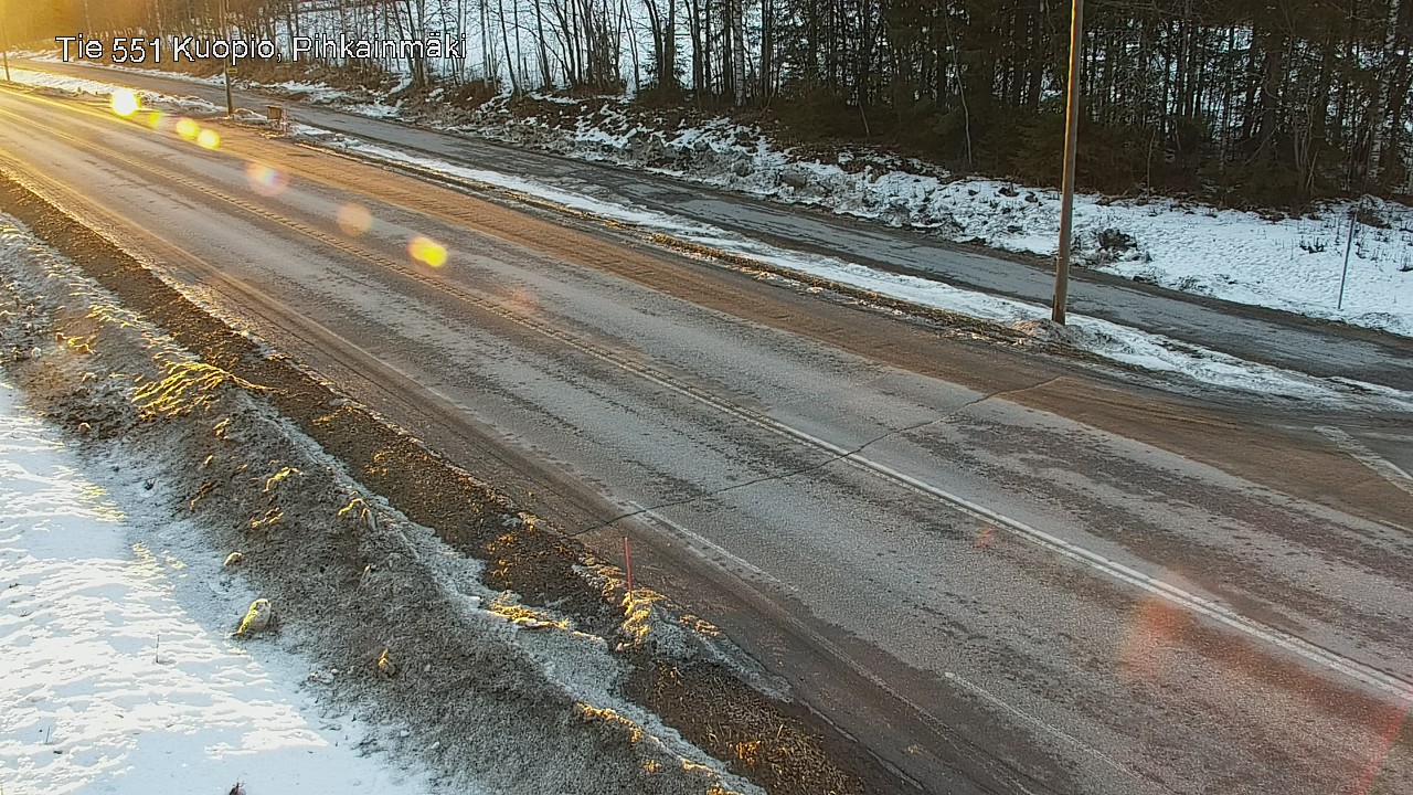 Weather Camera Image Road 551 Kuopio, Pihkainmäki, Kuopio, Pohjois-Savo