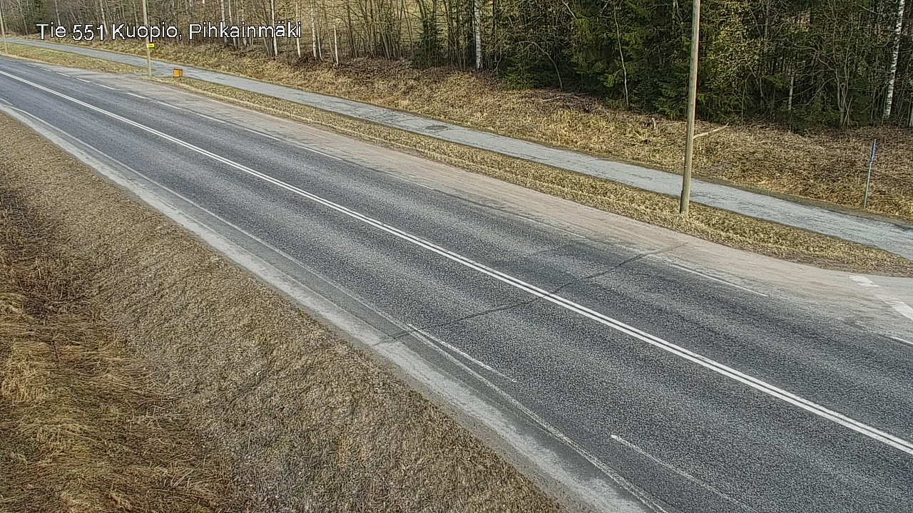 Weather Camera Image Road 551 Kuopio, Pihkainmäki, Kuopio, Pohjois-Savo