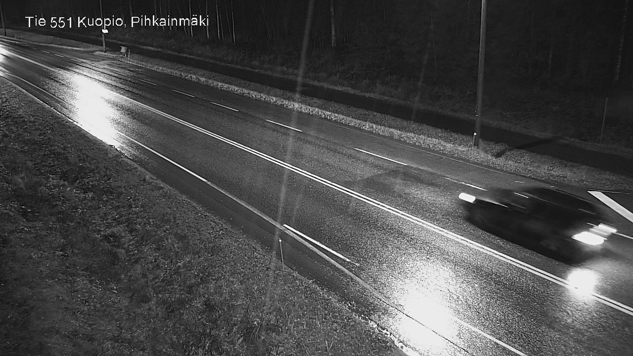 Weather Camera Image Väg 551 Kuopio, Pihkainmäki, Kuopio, Pohjois-Savo