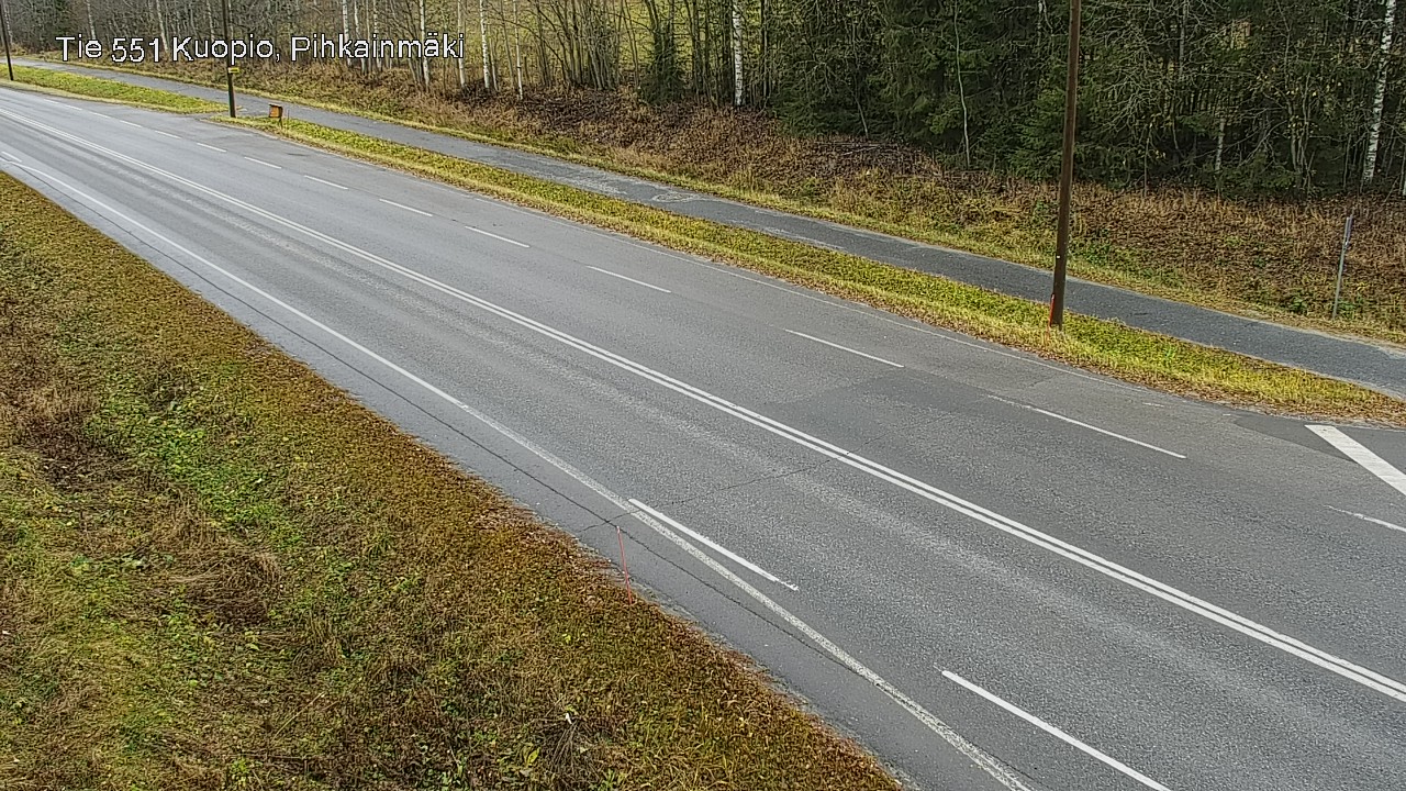 Weather Camera Image Väg 551 Kuopio, Pihkainmäki, Kuopio, Pohjois-Savo