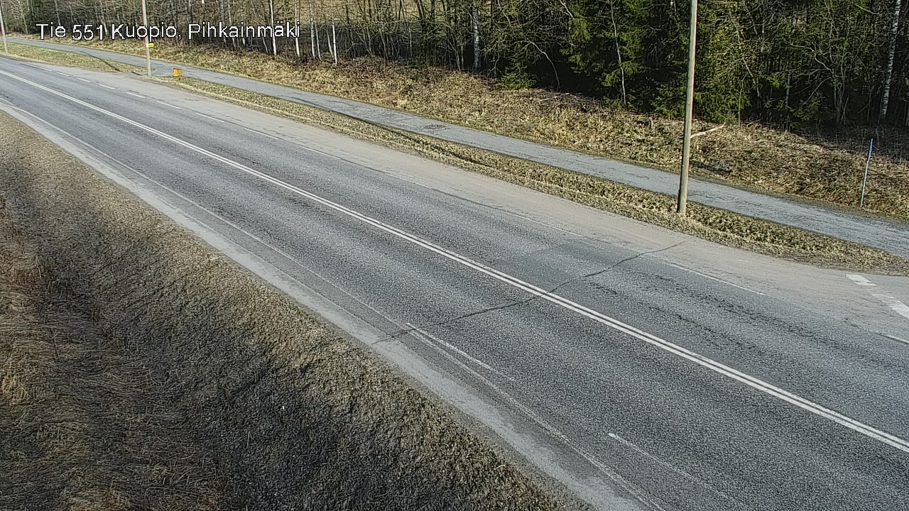 Weather Camera Image Väg 551 Kuopio, Pihkainmäki, Kuopio, Pohjois-Savo