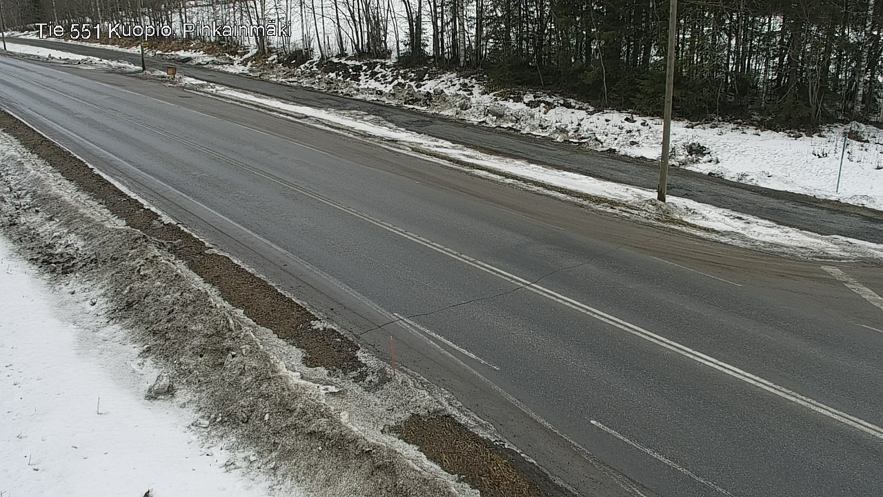 Weather Camera Image Väg 551 Kuopio, Pihkainmäki, Kuopio, Pohjois-Savo