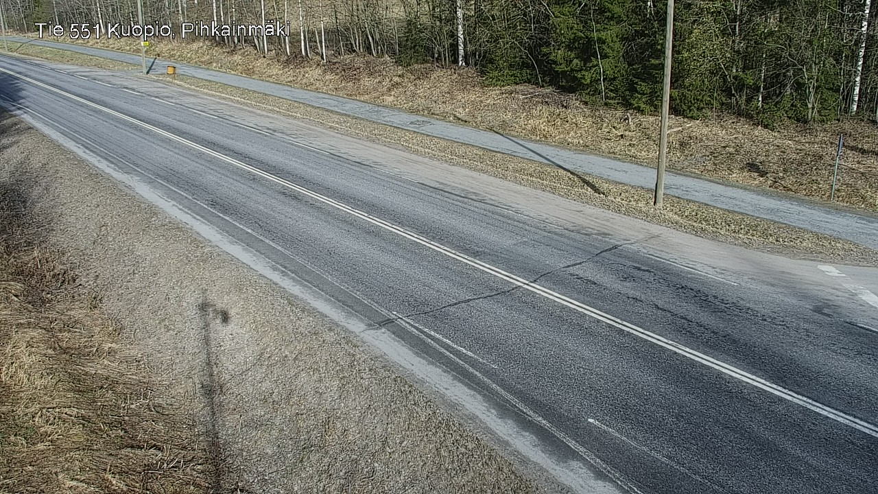 Weather Camera Image Road 551 Kuopio, Pihkainmäki, Kuopio, Pohjois-Savo