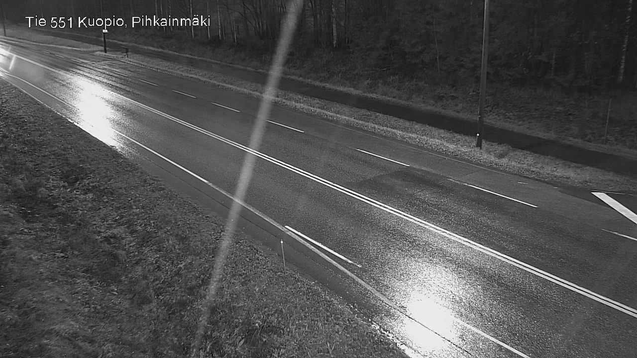 Weather Camera Image Väg 551 Kuopio, Pihkainmäki, Kuopio, Pohjois-Savo