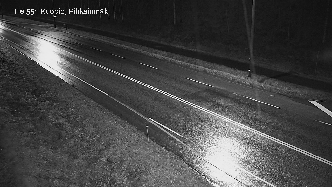 Weather Camera Image Väg 551 Kuopio, Pihkainmäki, Kuopio, Pohjois-Savo