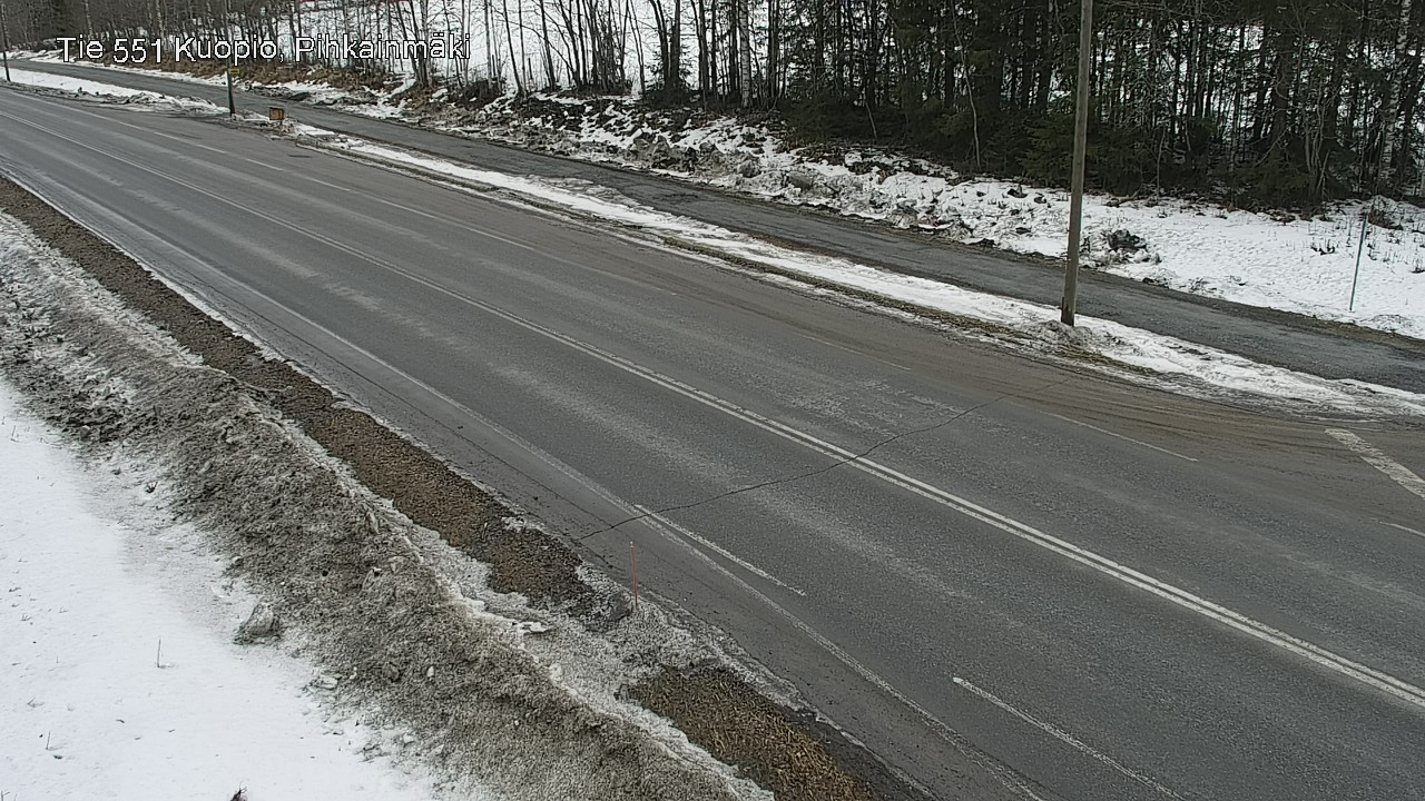 Weather Camera Image Väg 551 Kuopio, Pihkainmäki, Kuopio, Pohjois-Savo