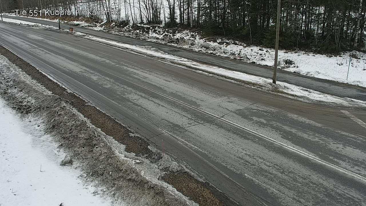 Weather Camera Image Väg 551 Kuopio, Pihkainmäki, Kuopio, Pohjois-Savo