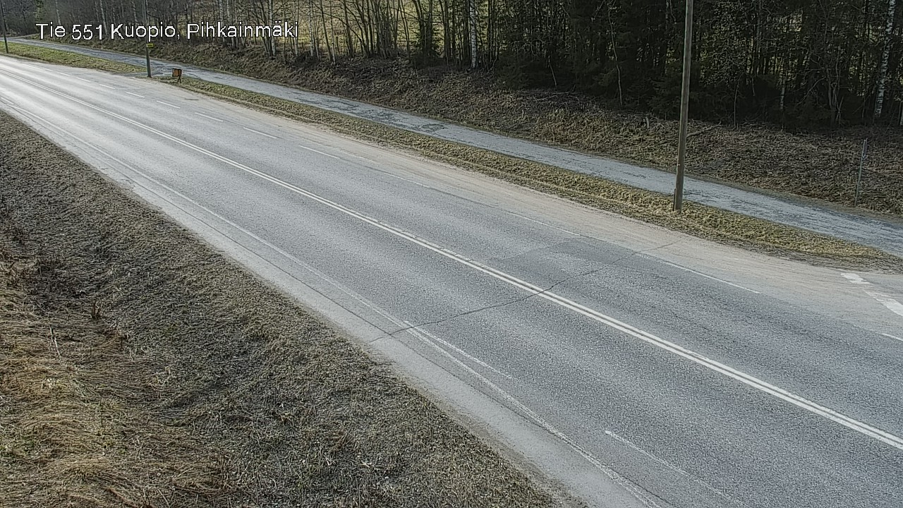 Weather Camera Image Road 551 Kuopio, Pihkainmäki, Kuopio, Pohjois-Savo
