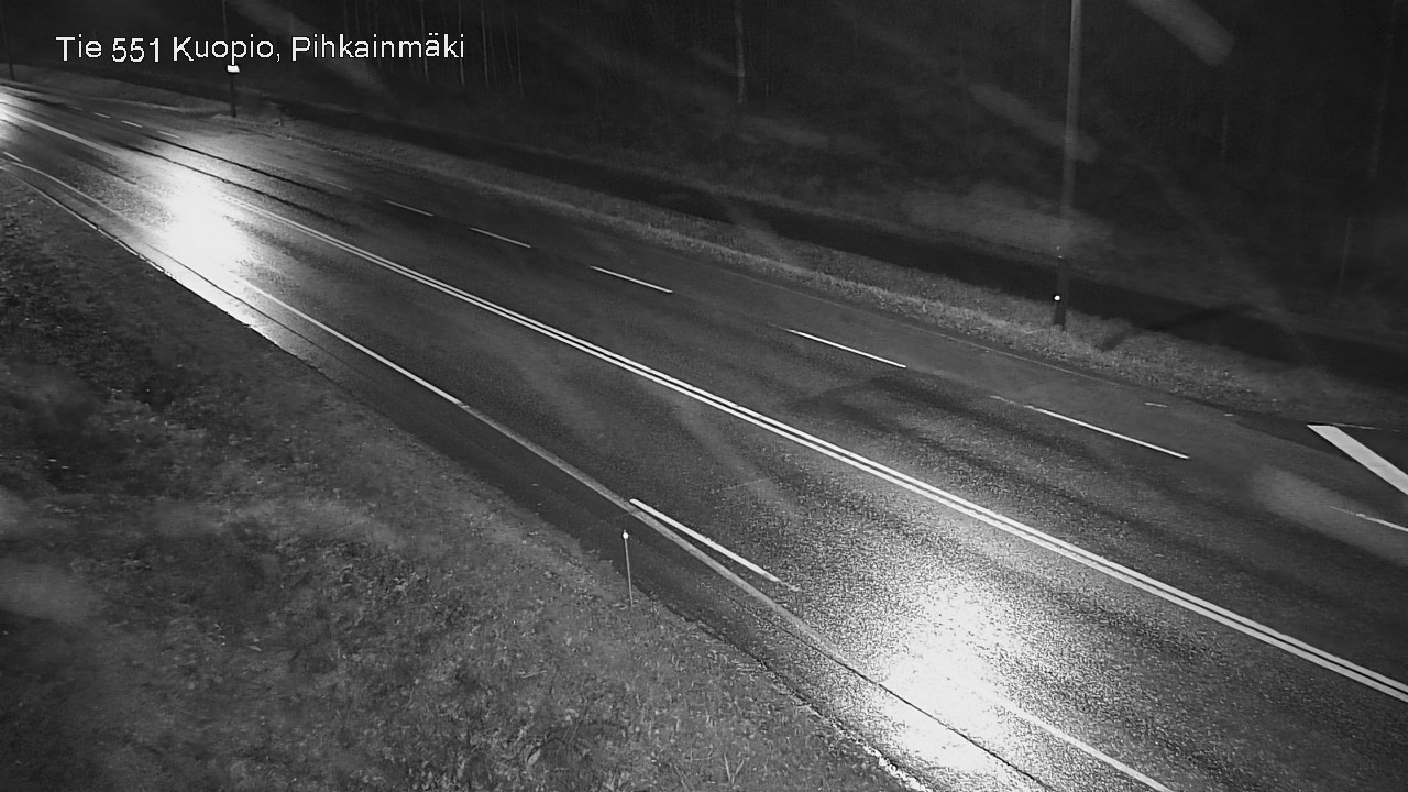 Weather Camera Image Road 551 Kuopio, Pihkainmäki, Kuopio, Pohjois-Savo