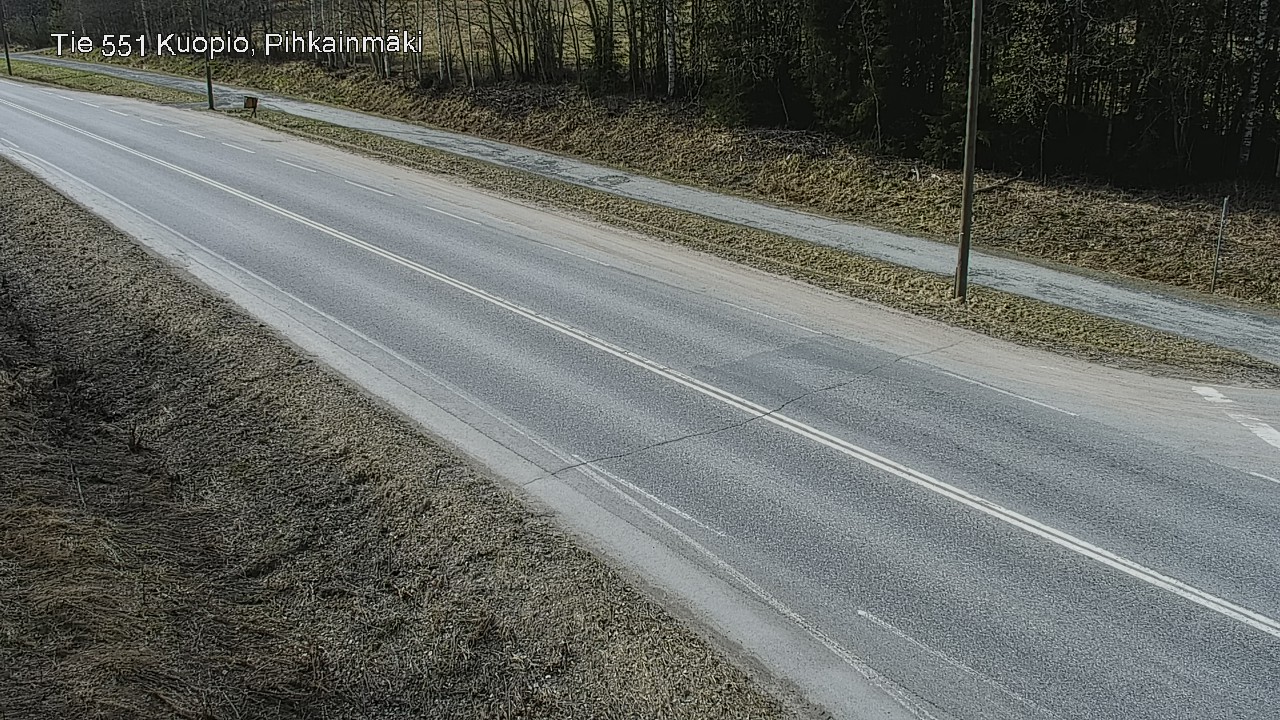 Weather Camera Image Road 551 Kuopio, Pihkainmäki, Kuopio, Pohjois-Savo