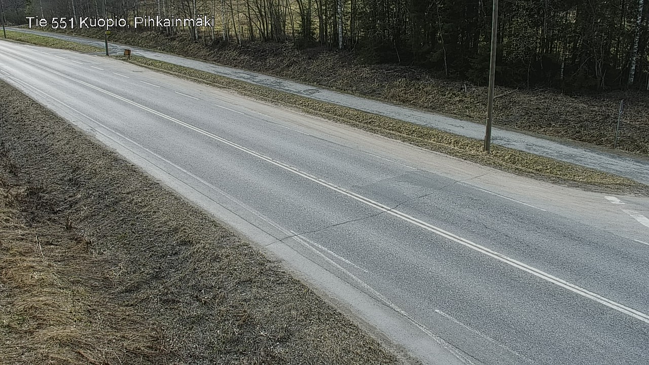 Weather Camera Image Road 551 Kuopio, Pihkainmäki, Kuopio, Pohjois-Savo