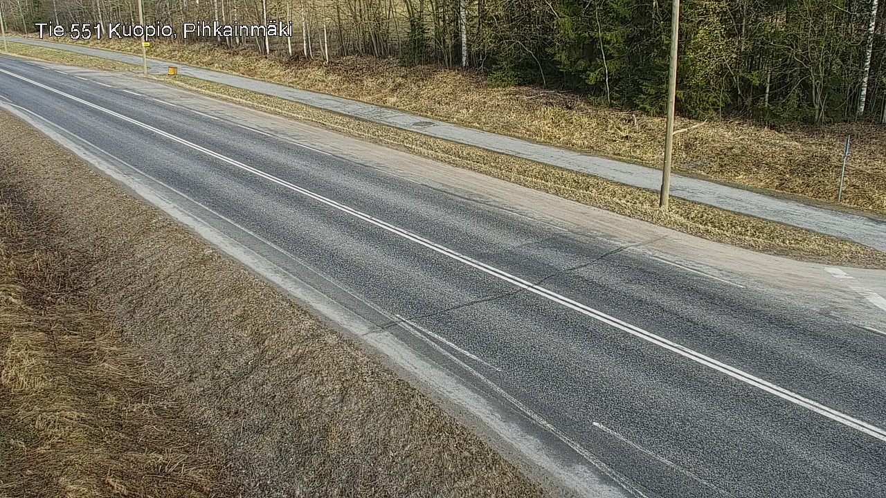 Weather Camera Image Road 551 Kuopio, Pihkainmäki, Kuopio, Pohjois-Savo