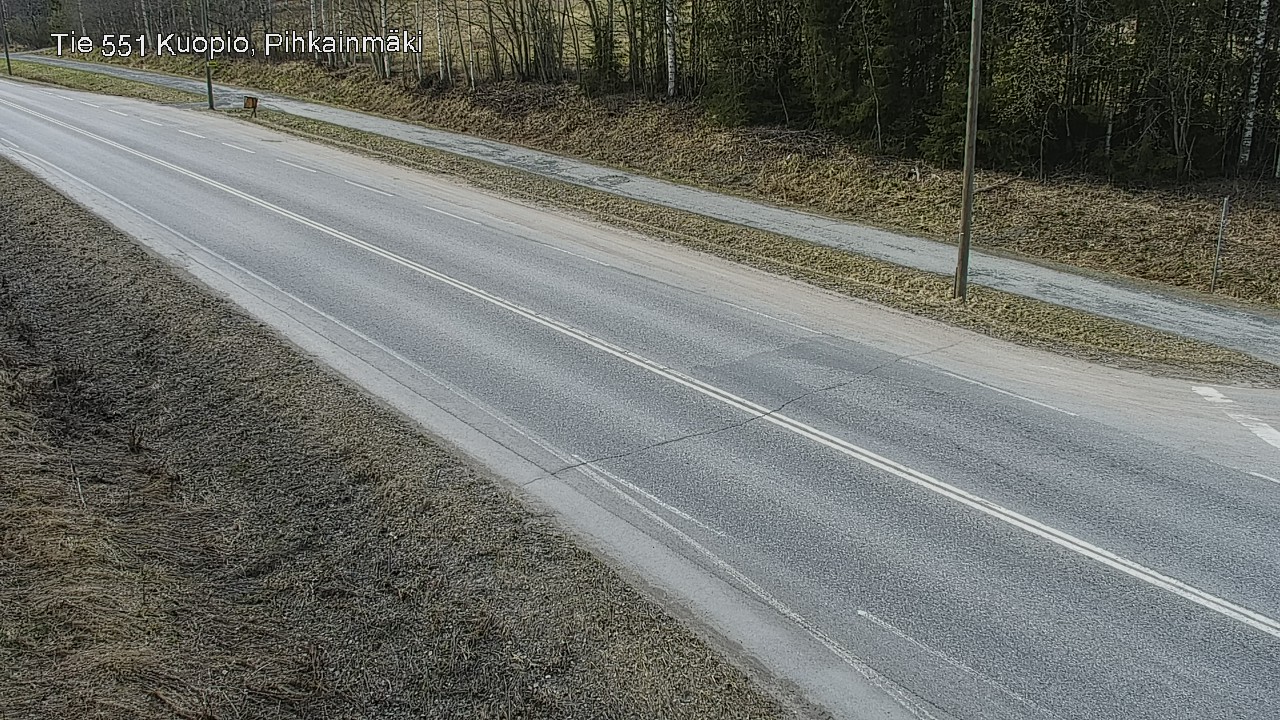 Weather Camera Image Road 551 Kuopio, Pihkainmäki, Kuopio, Pohjois-Savo
