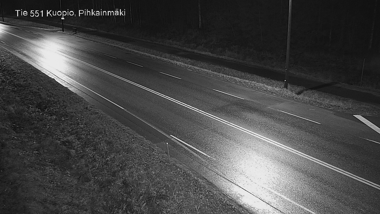 Weather Camera Image Väg 551 Kuopio, Pihkainmäki, Kuopio, Pohjois-Savo